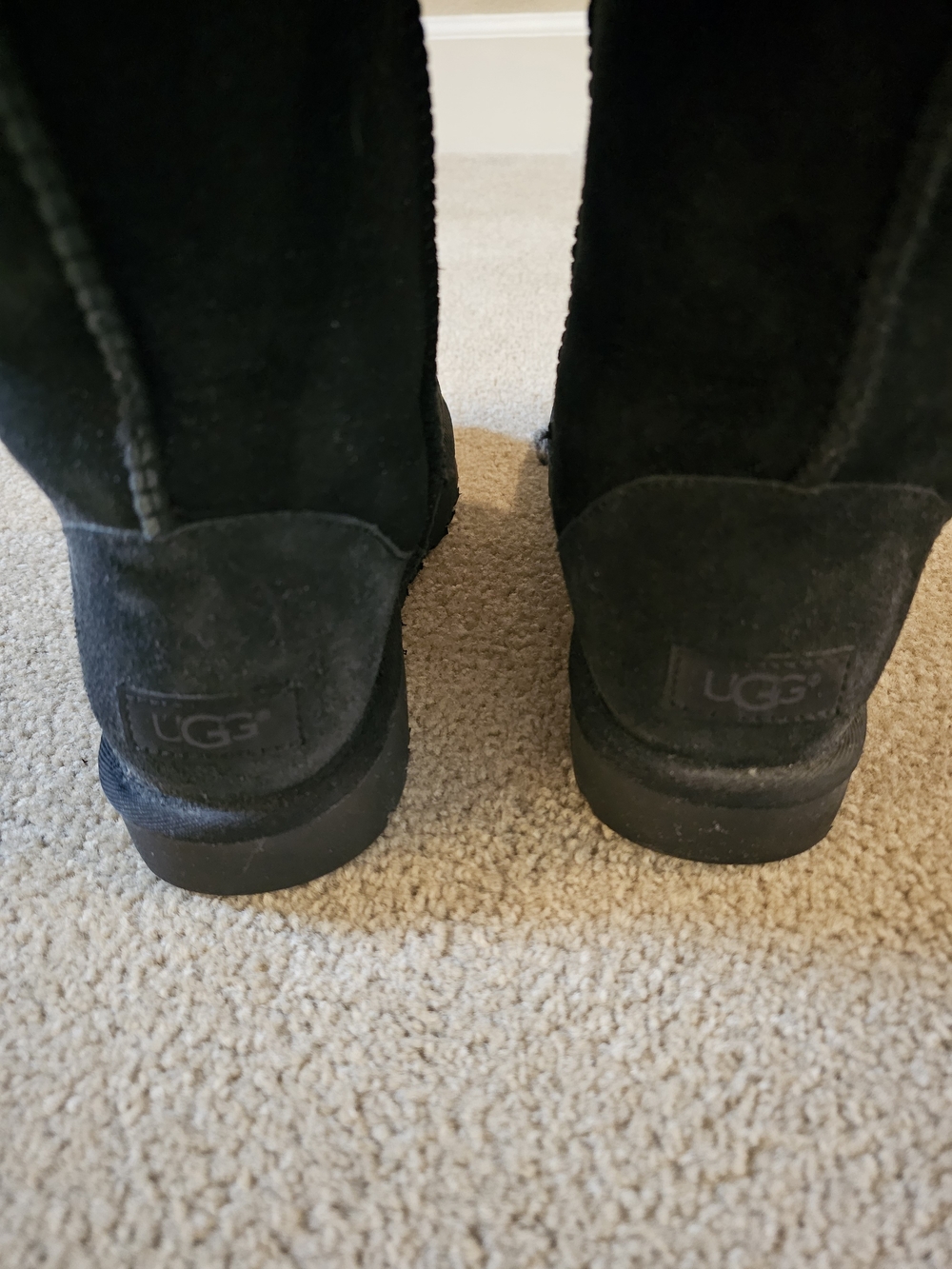 UGG Black Short Suede Booties